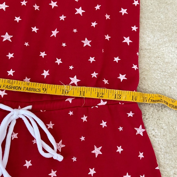 modern lux | red & white star print romper - Picture 10 of 11